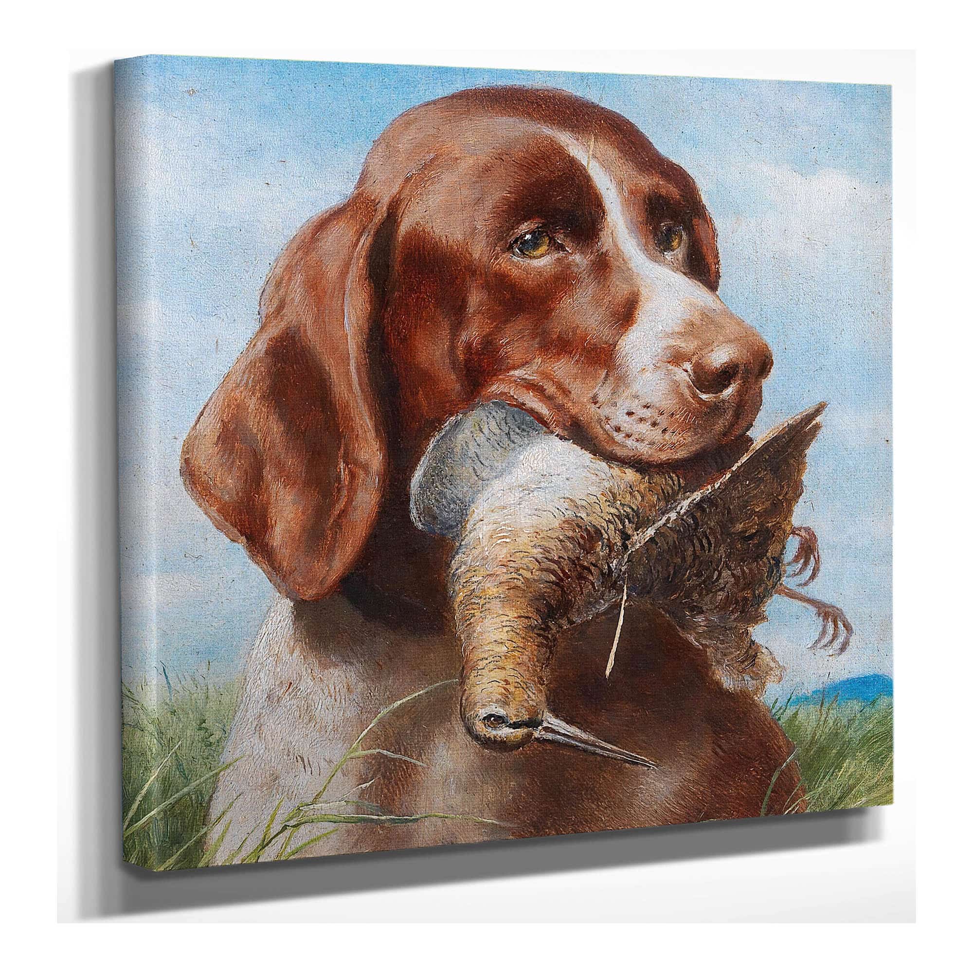 Gundog With Snipe by Carl Reichert