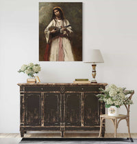 Gypsy Woman With Mandolin by Jean Baptiste Camille Corot