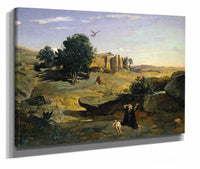 Hagar In The Wilderness by Jean Baptiste Camille Corot