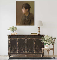 Half Figure Of A Young Man From Profile   by Ladislav Mednyanszky