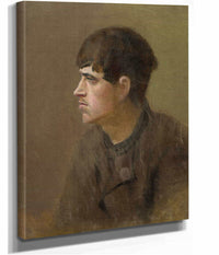 Half Figure Of A Young Man From Profile   by Ladislav Mednyanszky