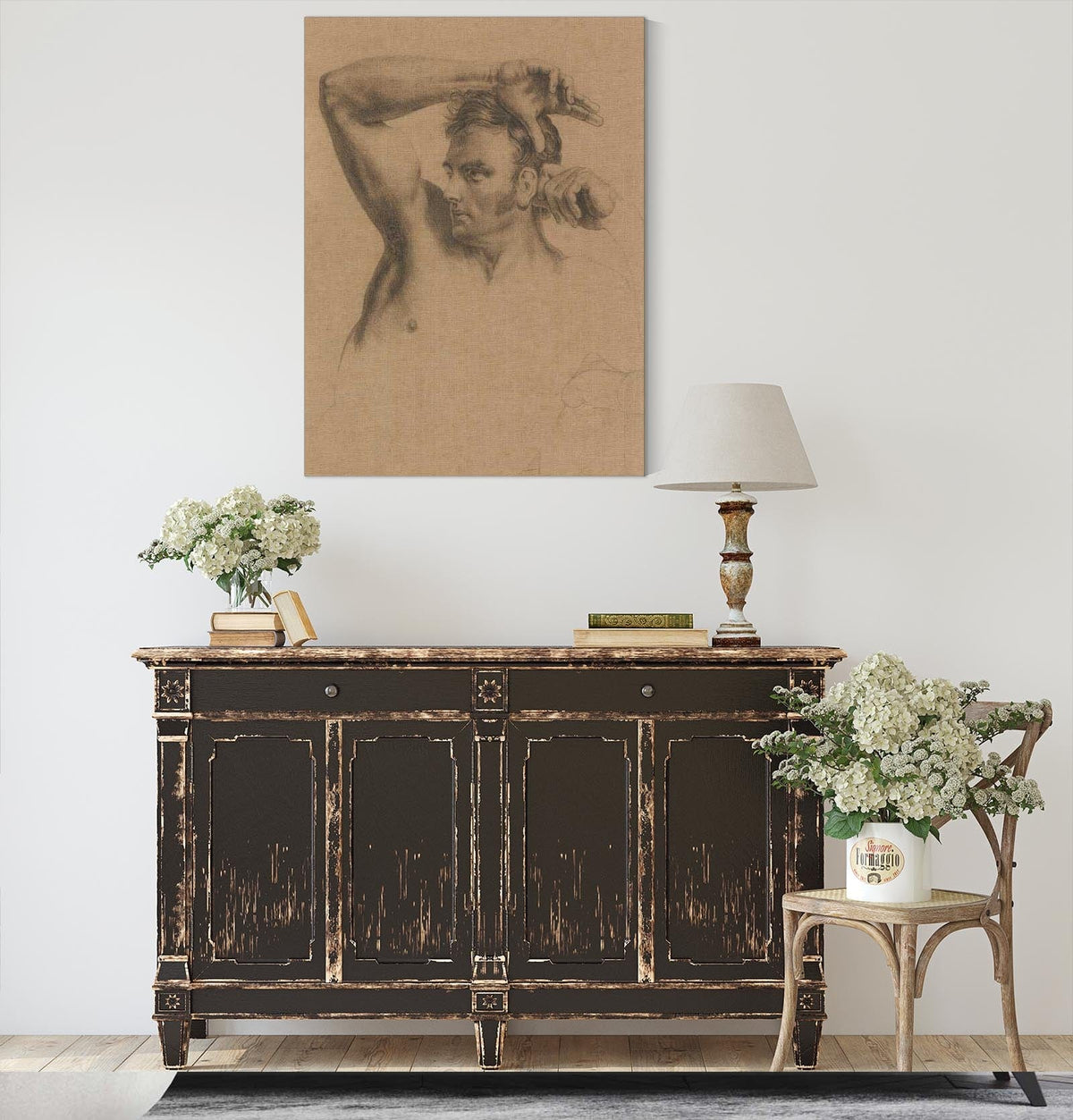 Half Length Male Nude Early Th Century by William Etty