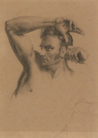 Half Length Male Nude Early Th Century by William Etty