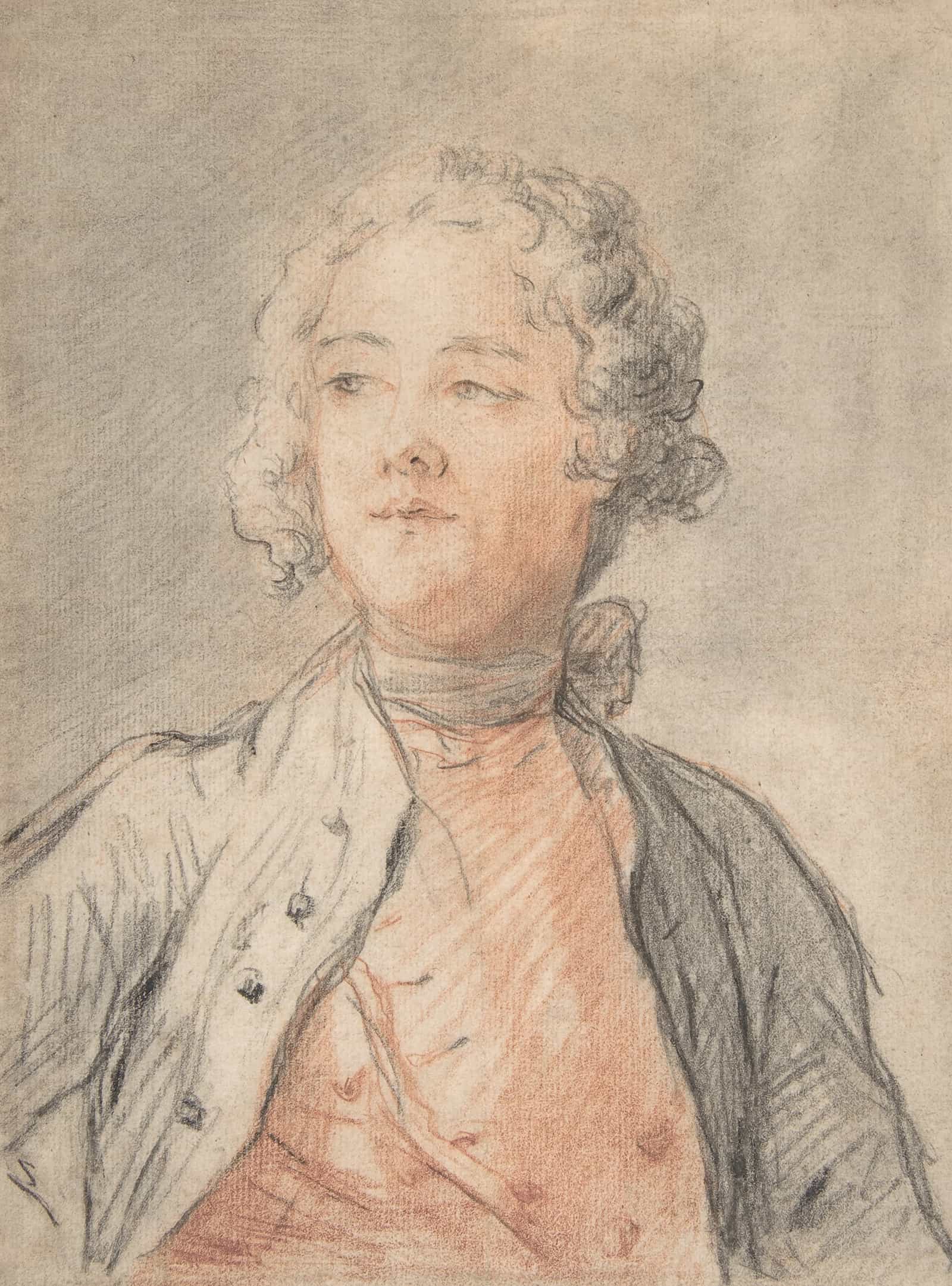 Half Length Portrait Of A Young Man Th Century by Jean Marc Nattier