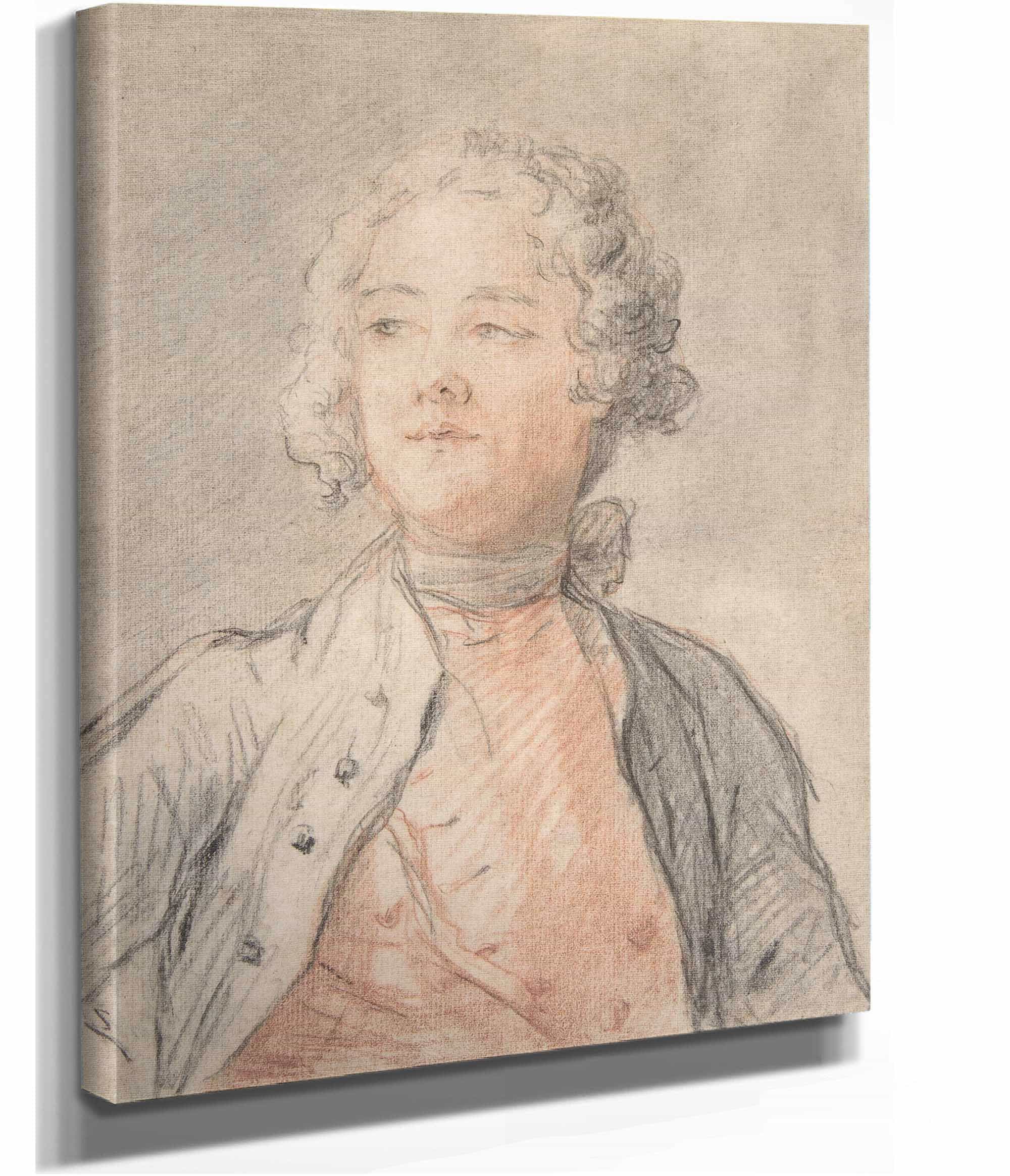 Half Length Portrait Of A Young Man Th Century by Jean Marc Nattier
