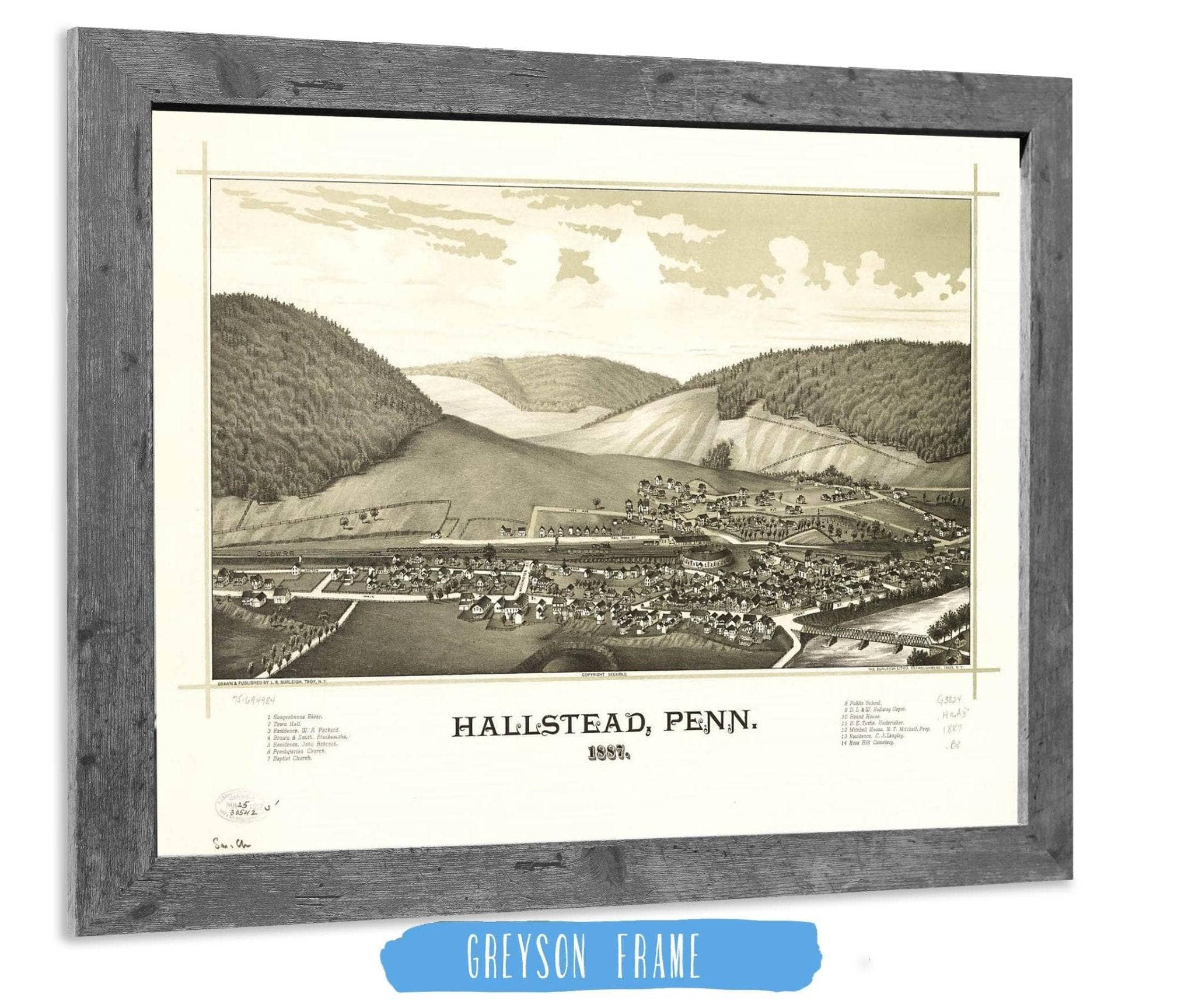 Hallstead Penn 1887 State of Pennsylvania