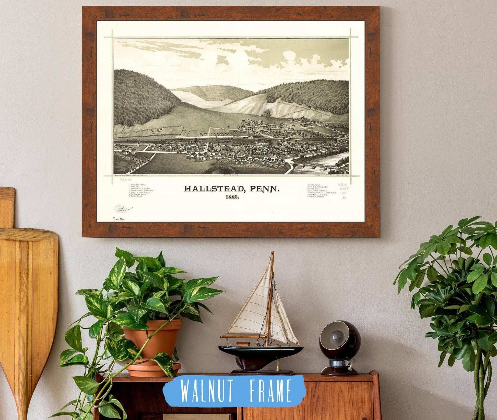 Hallstead Penn 1887 State of Pennsylvania