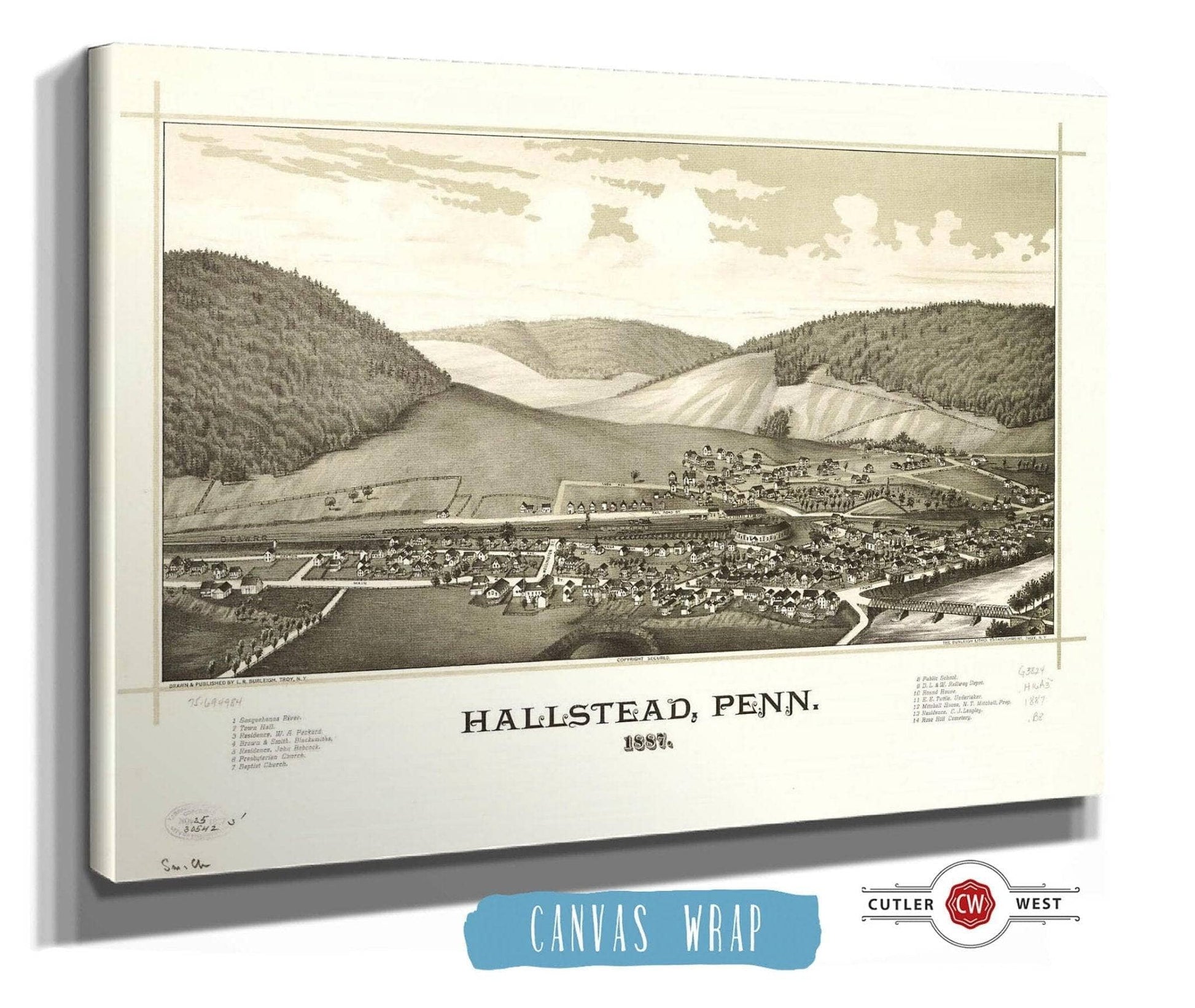 Hallstead Penn 1887 State of Pennsylvania