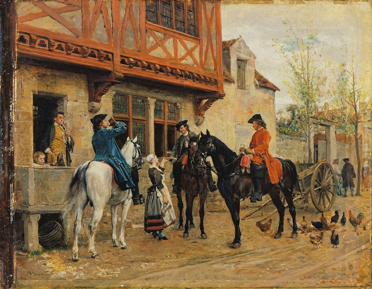 Halt At An Inn Probably by Ernest Meissonier