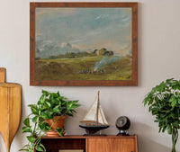 Hampstead Heath With A Bonfire by John Constable