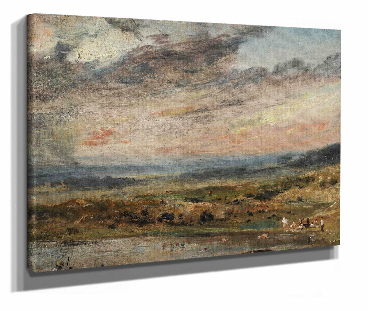 Hampstead Heath With Pond And Bathers by John Constable