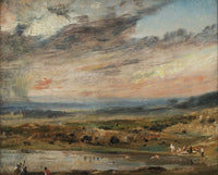 Hampstead Heath With Pond And Bathers by John Constable