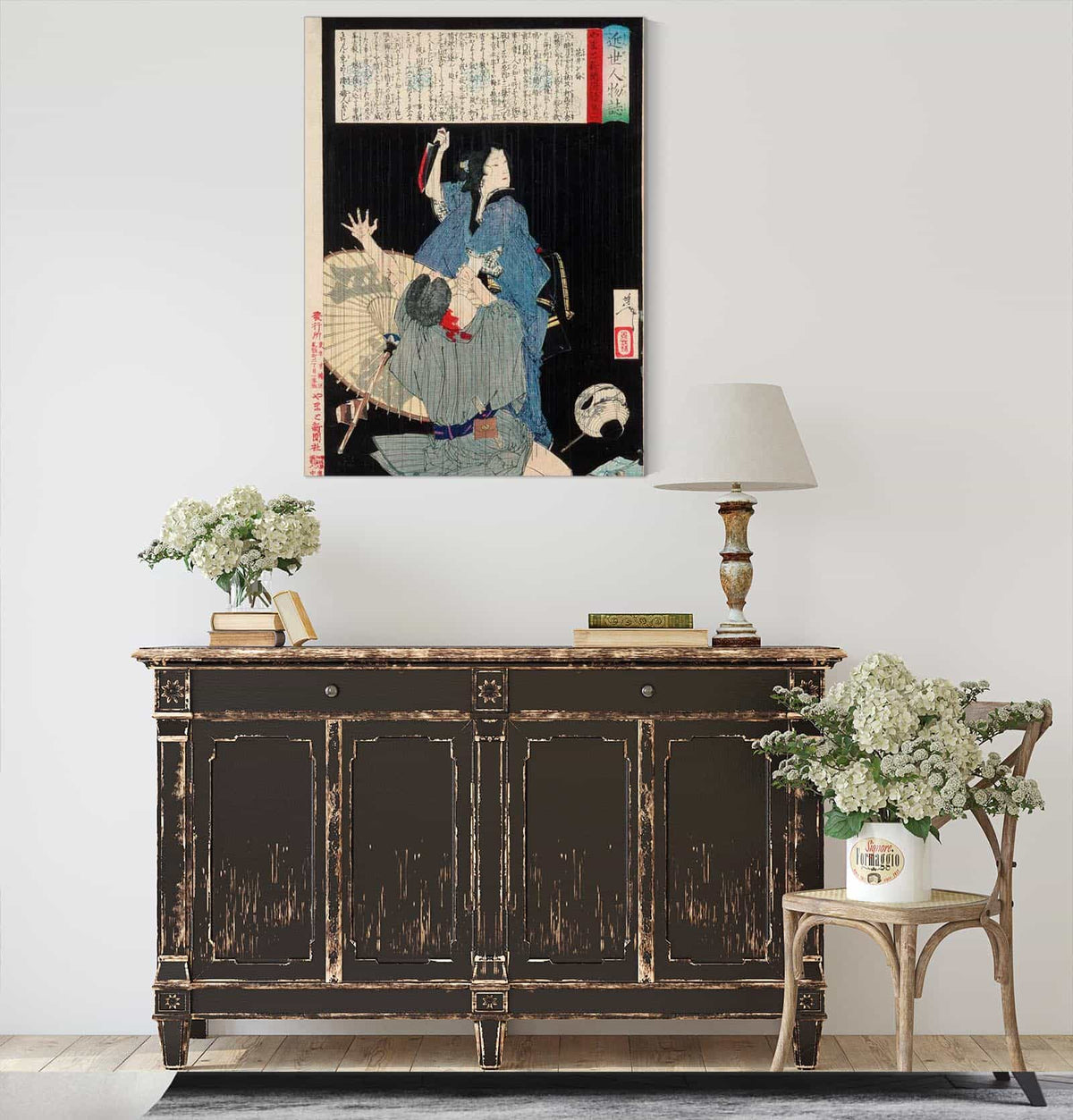 Hanai Oume Killing Minekichi by Tsukioka Yoshitoshi