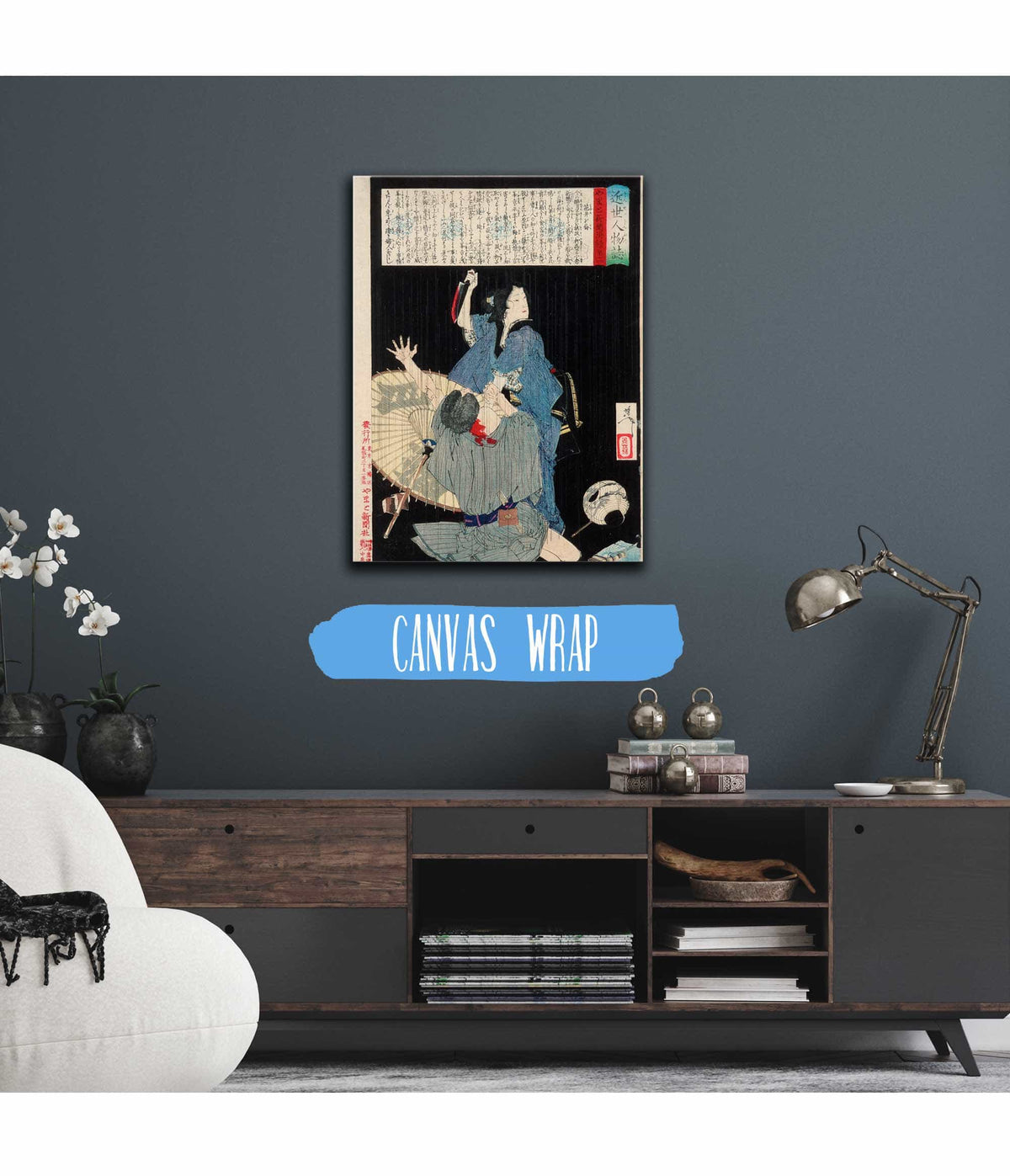 Hanai Oume Killing Minekichi by Tsukioka Yoshitoshi