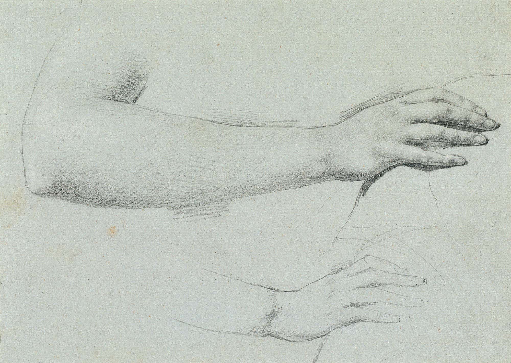 Handstudie Zu Arindal Und Daura  by Johann Peter Krafft