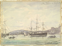 Harbor Scene Marseilles by Johan Barthold Jongkind