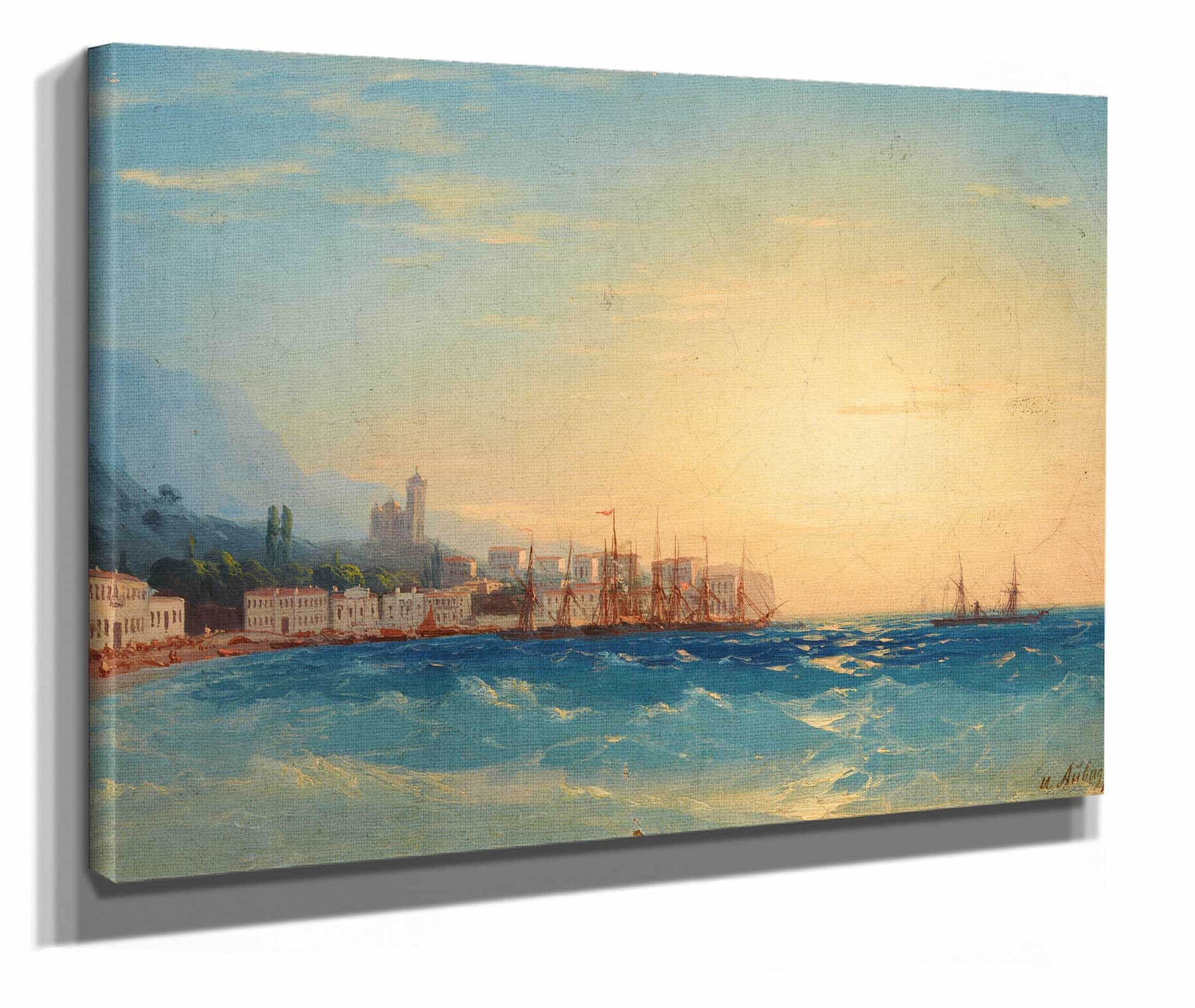 Harbor With Ships by Ivan Konstantinovich Aivazovsky