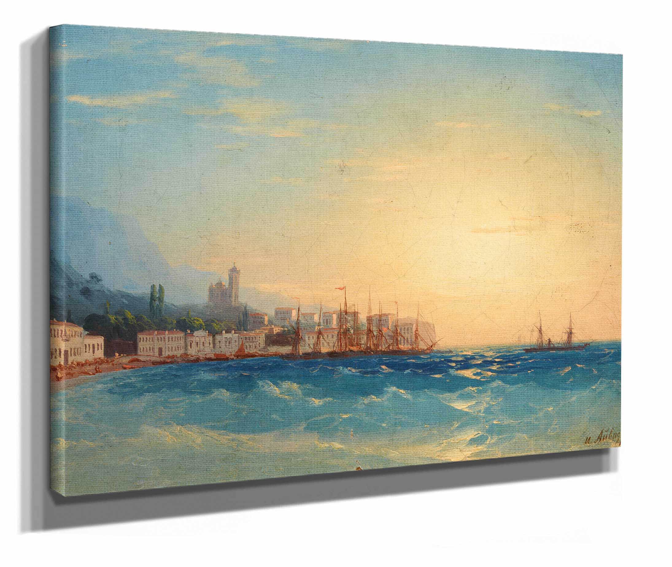 Harbor With Ships by Ivan Konstantinovich Aivazovsky