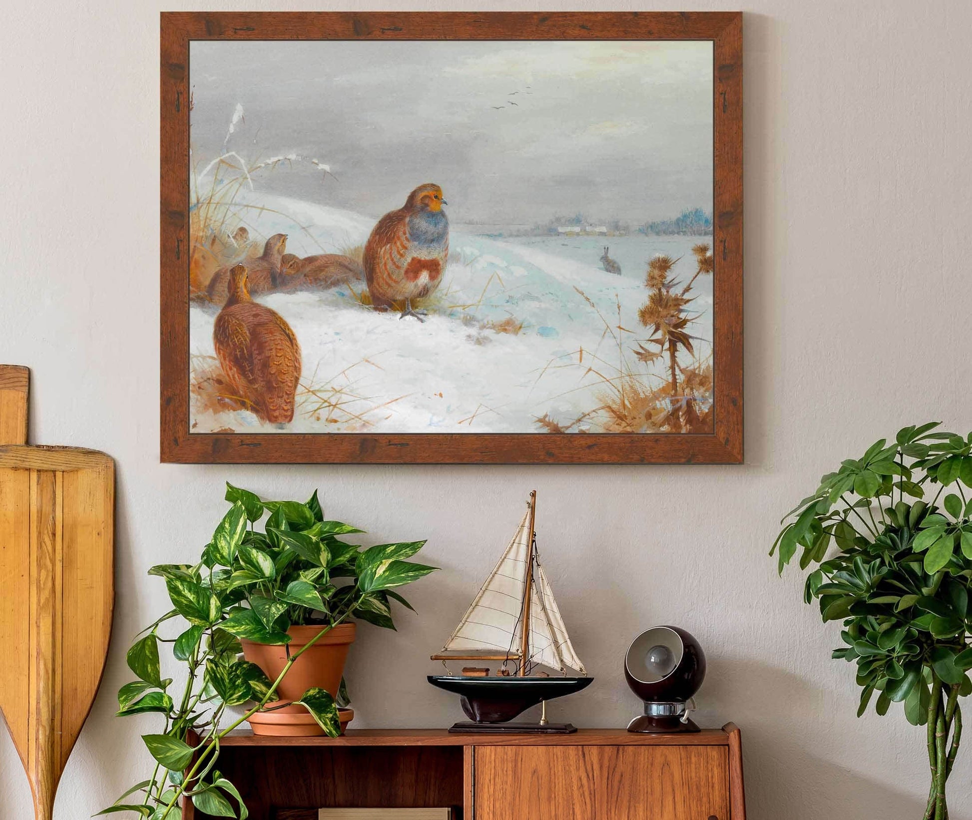 Hard Times Partridges And A Hare by Archibald Thorburn