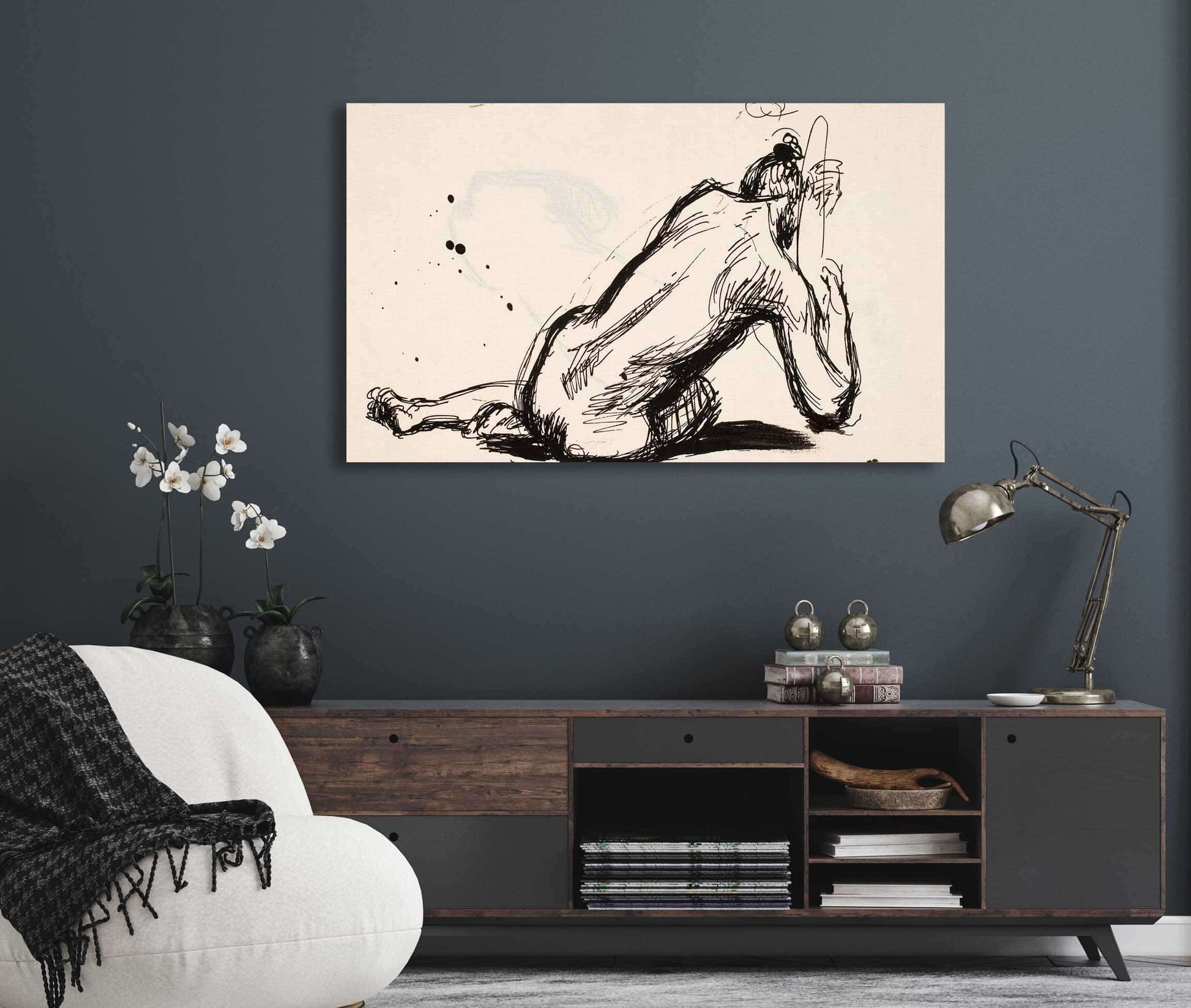 Harjoitelmapiirustus Kultakauteen by Magnus Enckell