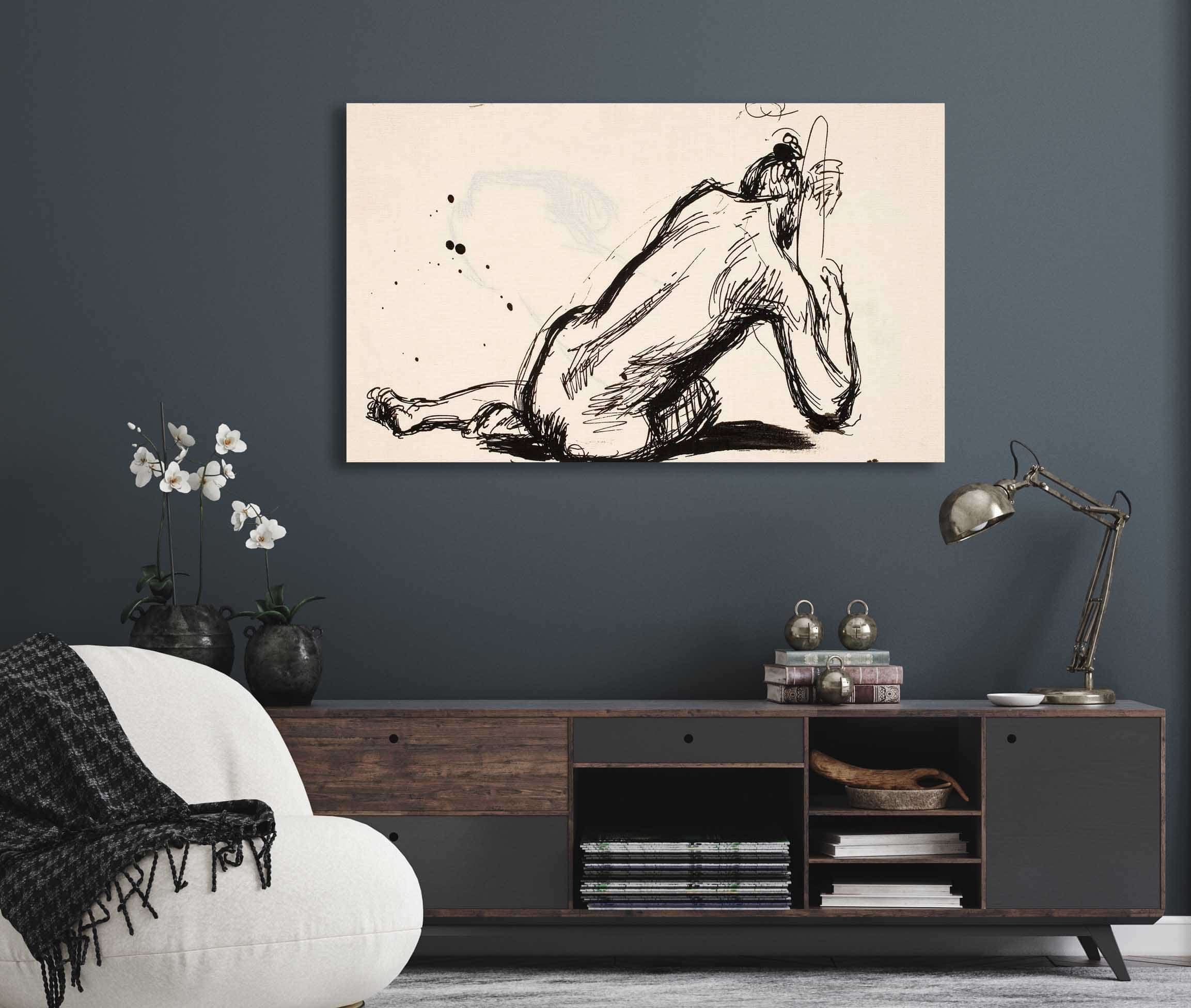 Harjoitelmapiirustus Kultakauteen by Magnus Enckell