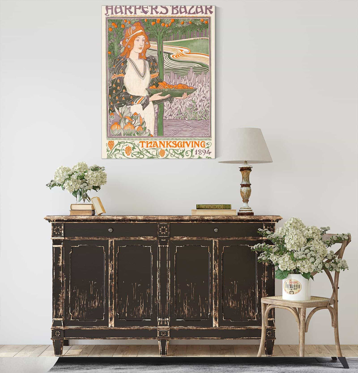 Harpers Bazar Thanksgiving by Louis Rhead