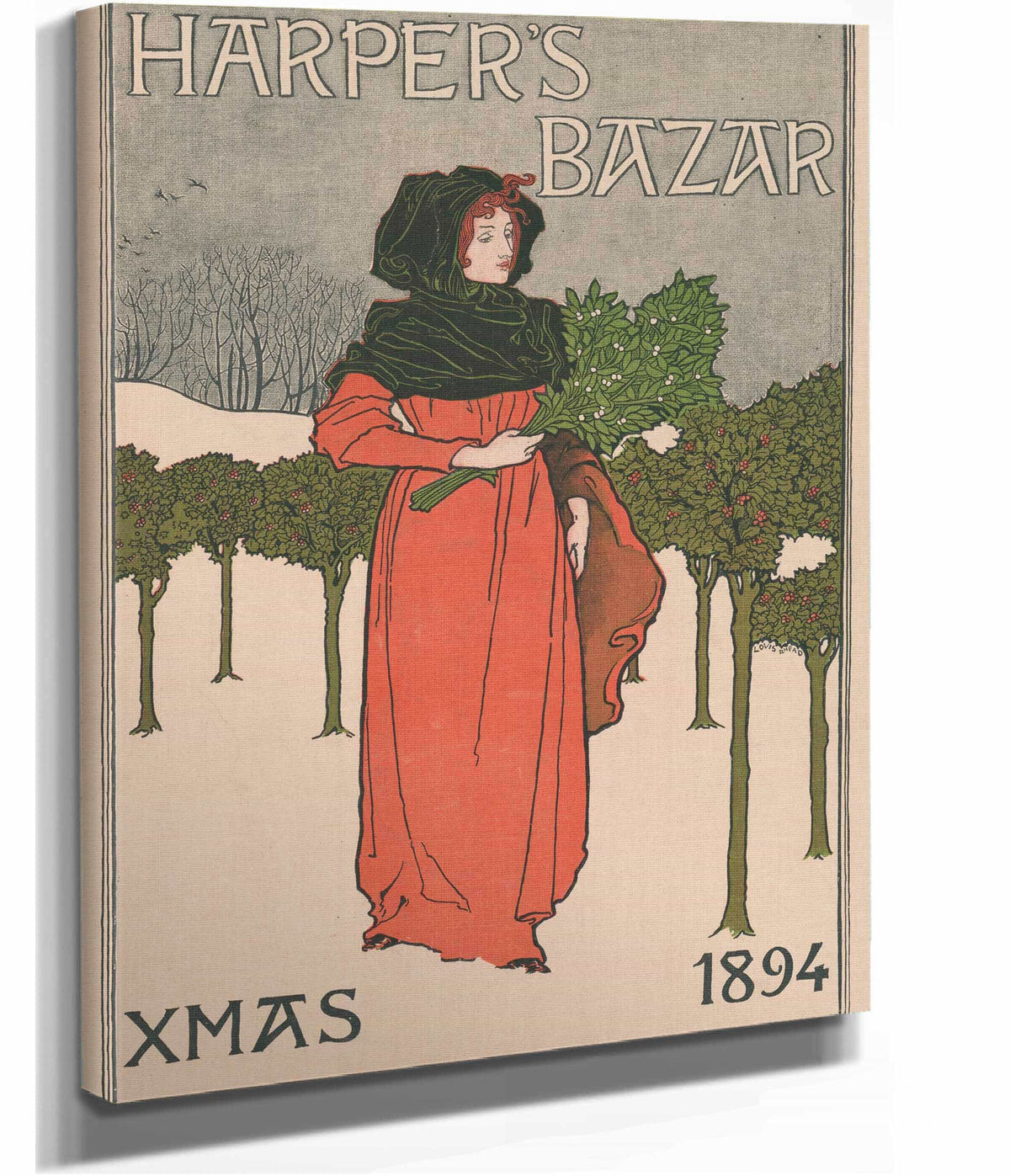 Harpers Bazar Xmas by Louis Rhead