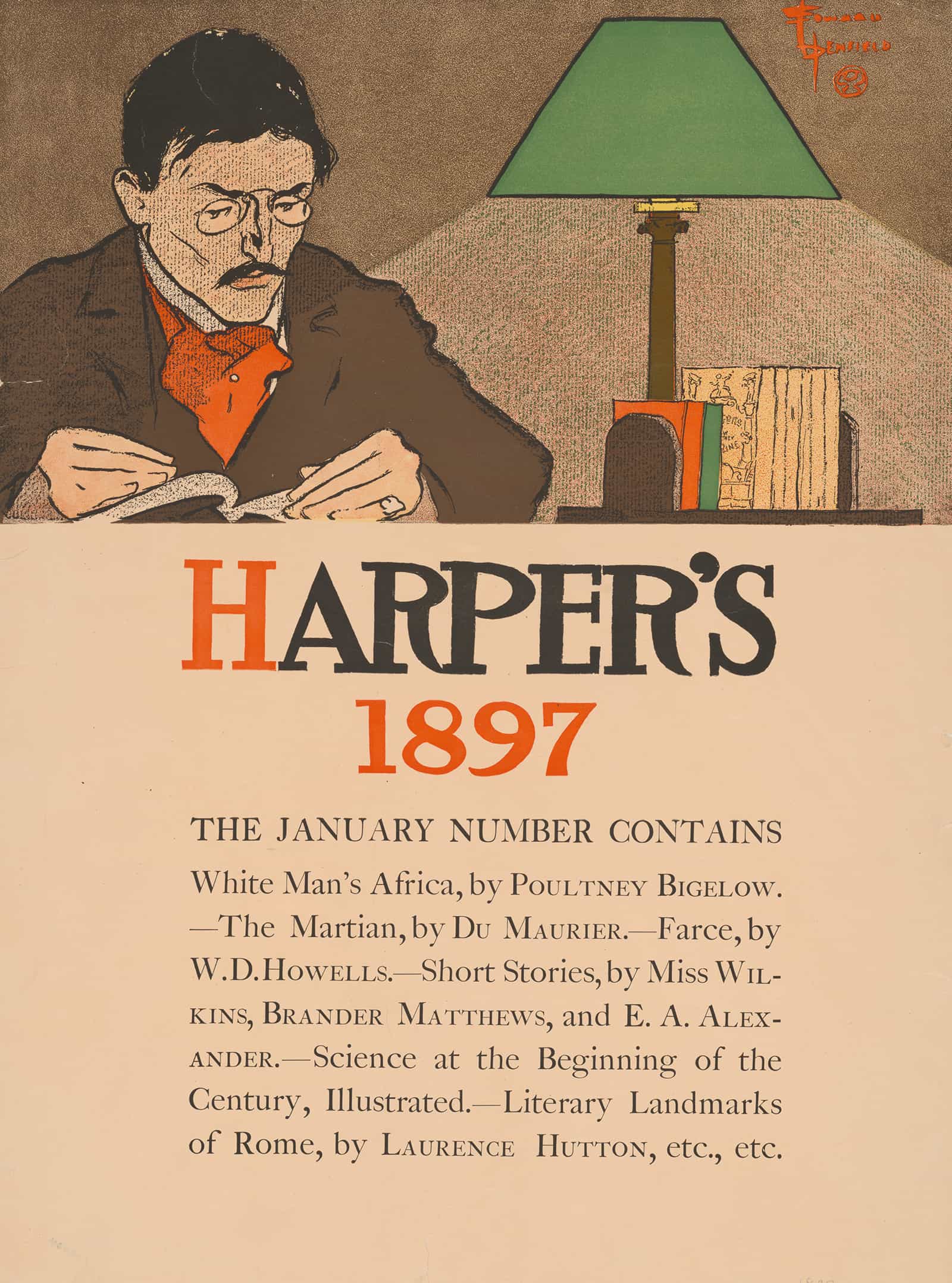 Harpers  January Number Contains by Edward Penfield