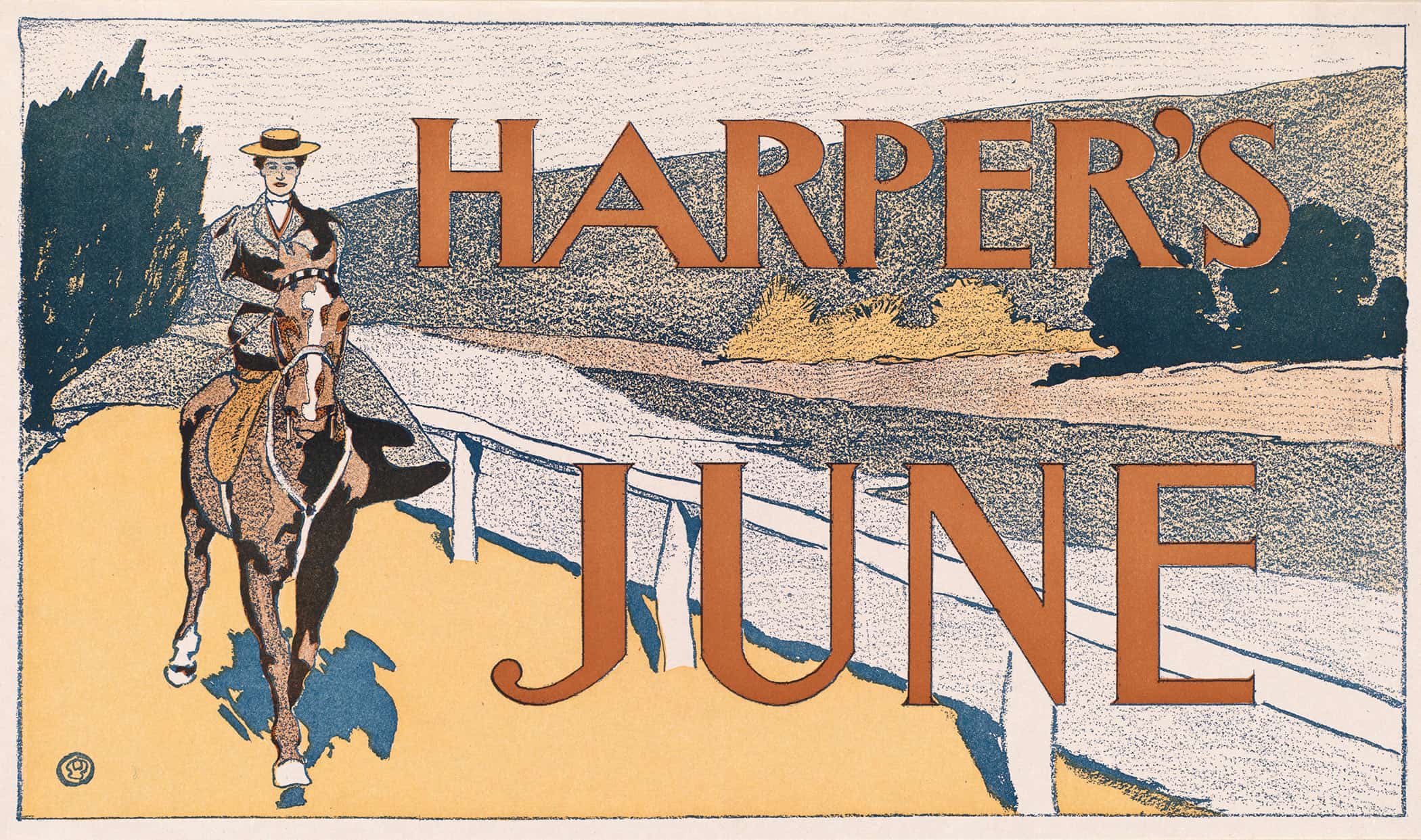Harpers June  by Edward Penfield