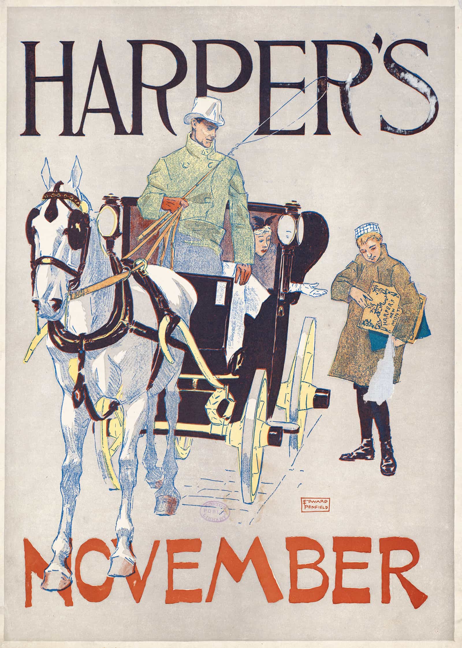 Harpers November by Edward Penfield