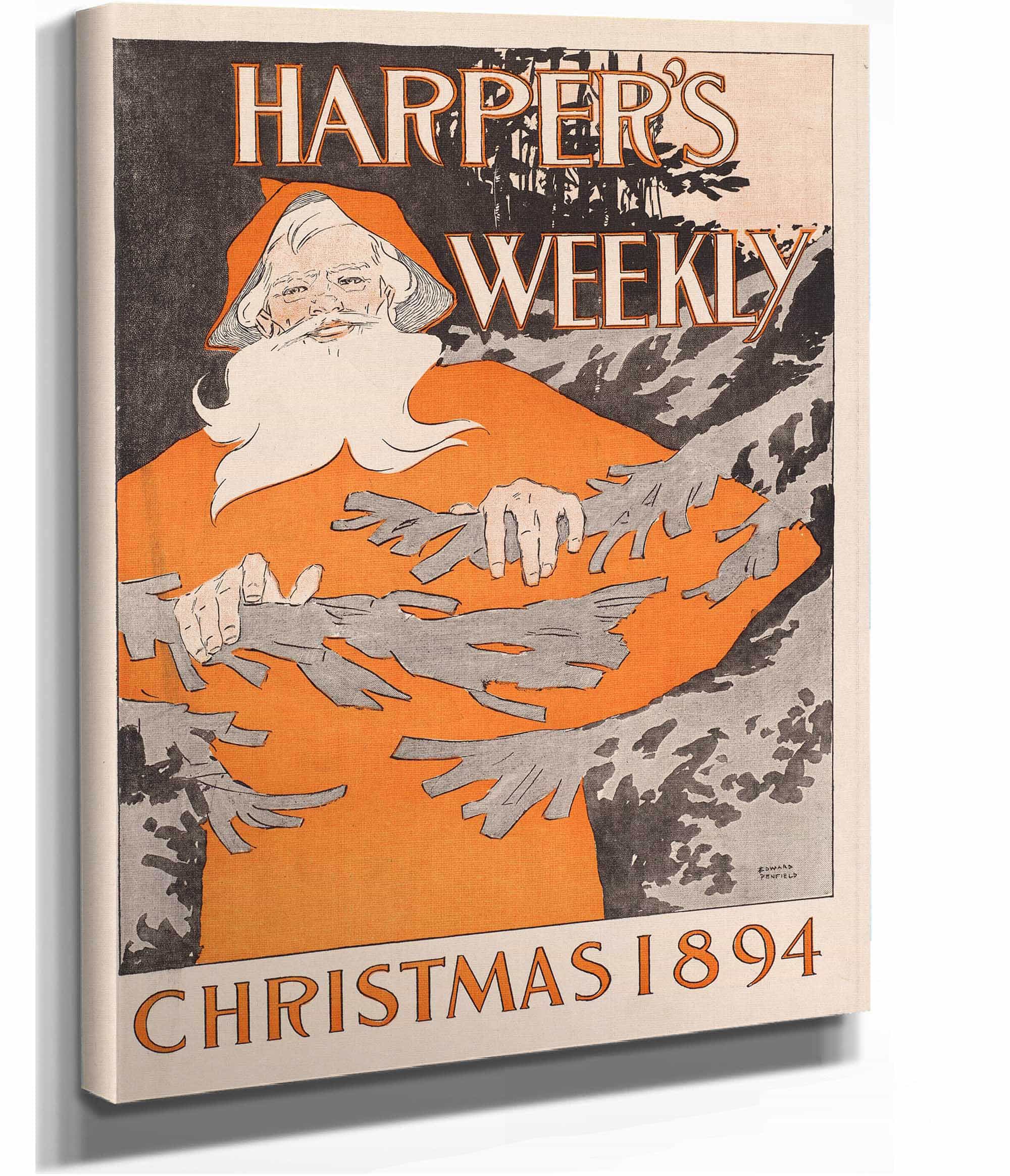 Harpers Weekly Christmas  by Edward Penfield