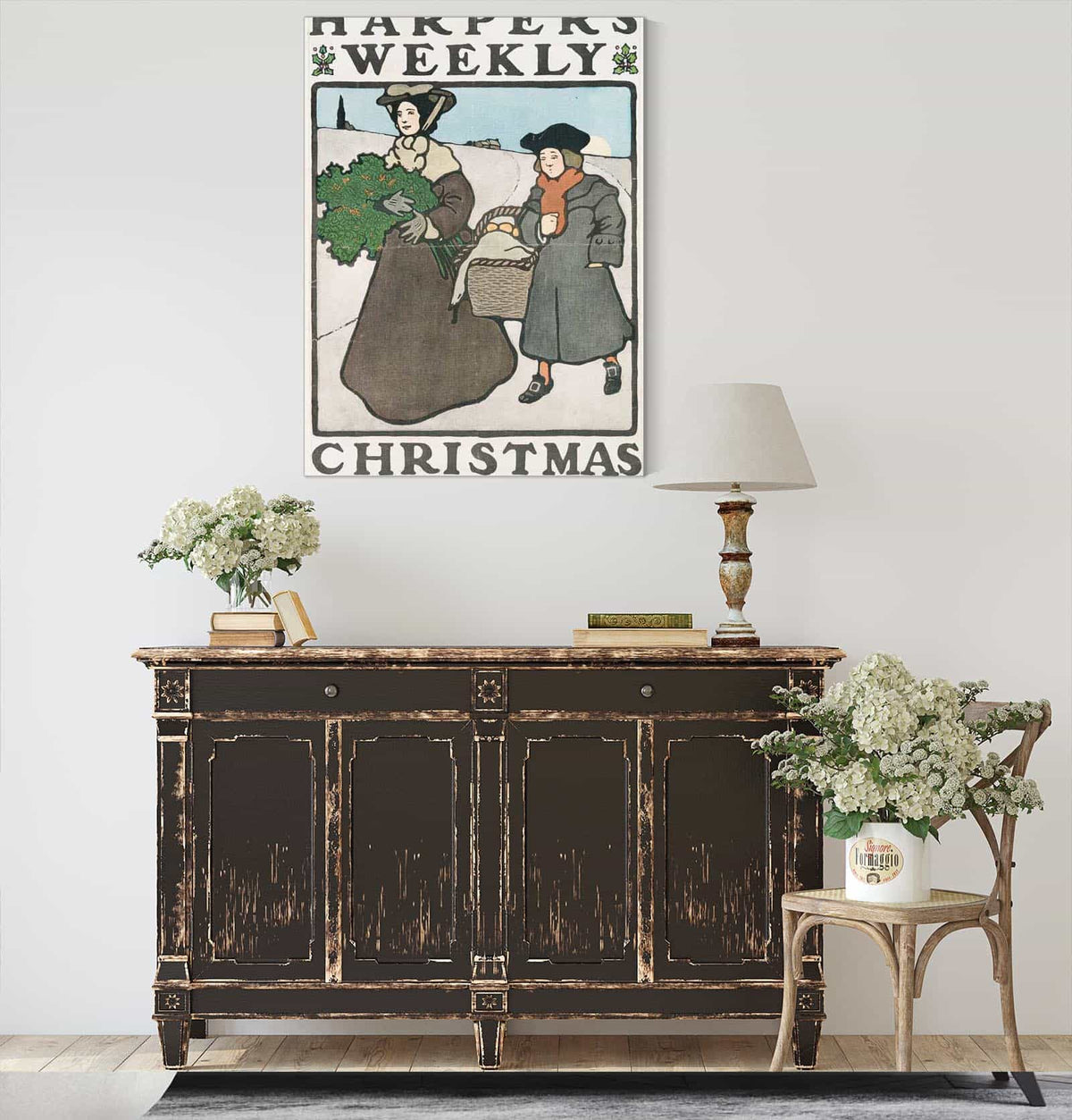 Harpers Weekly Christmas  by Edward Penfield