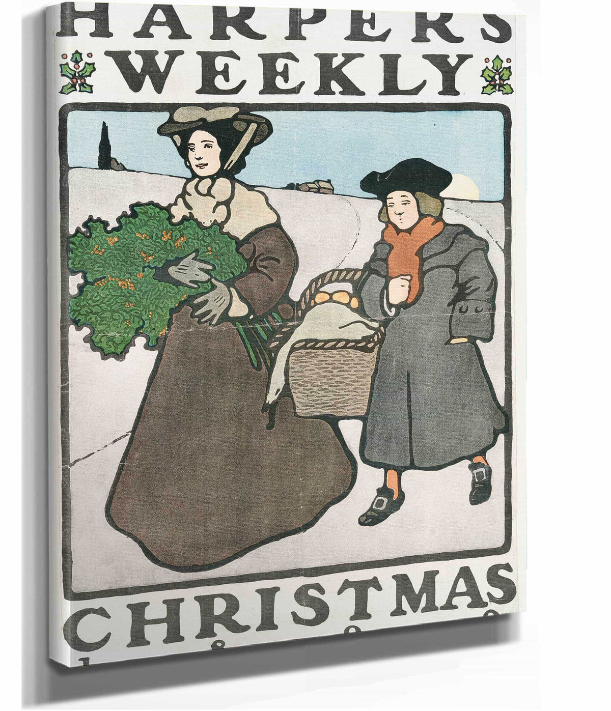 Harpers Weekly Christmas  by Edward Penfield