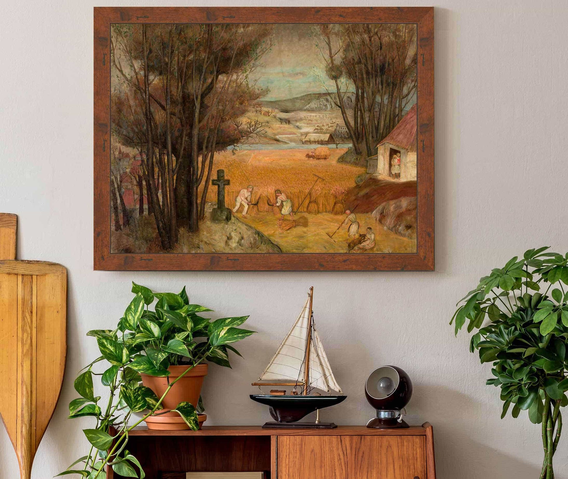 Harvest In A Field by Tadeusz Makowski