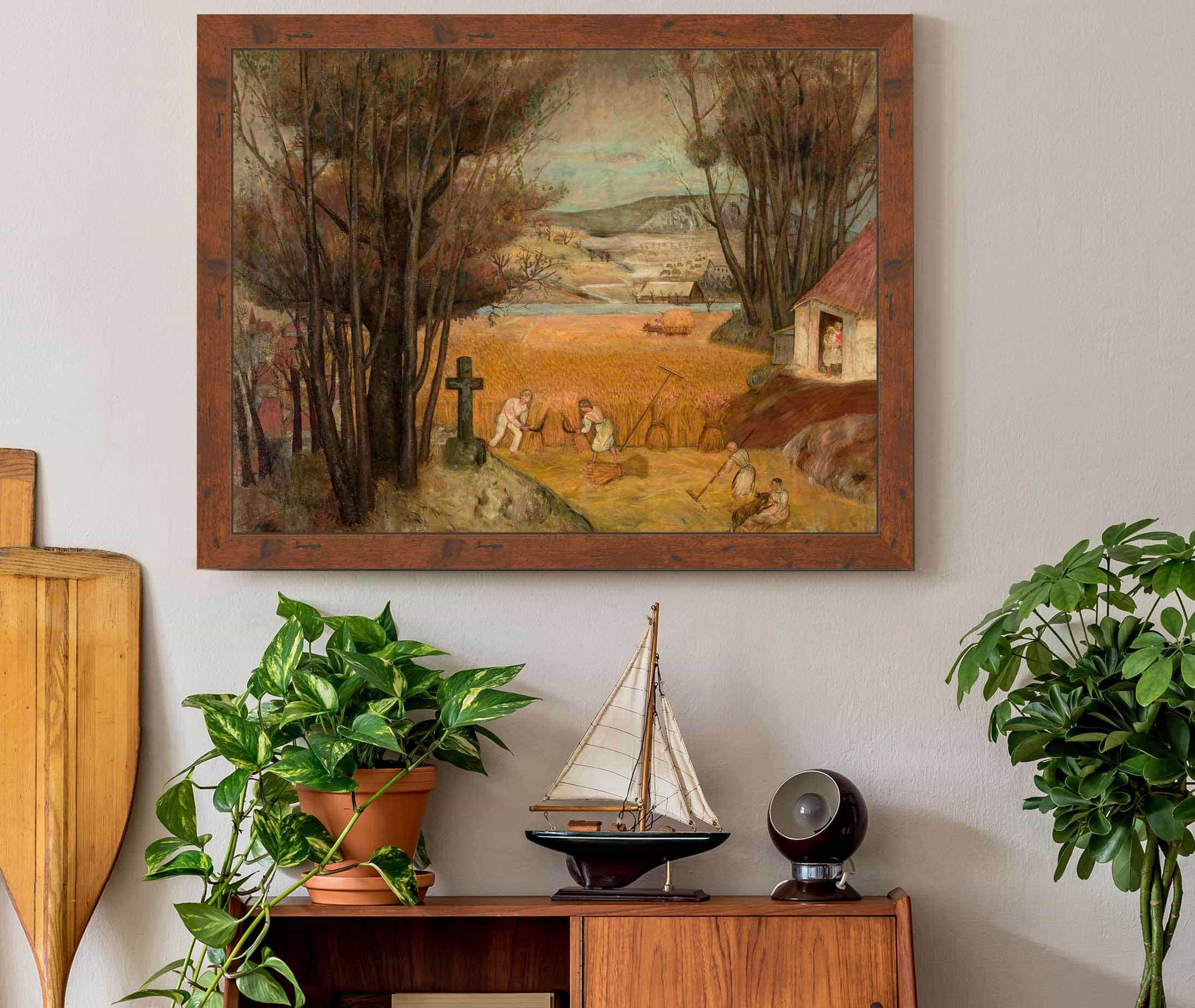 Harvest In A Field by Tadeusz Makowski