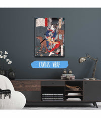 Hatchotsubute Kiheijis Wife Yatsushiro With A Dog by Tsukioka Yoshitoshi