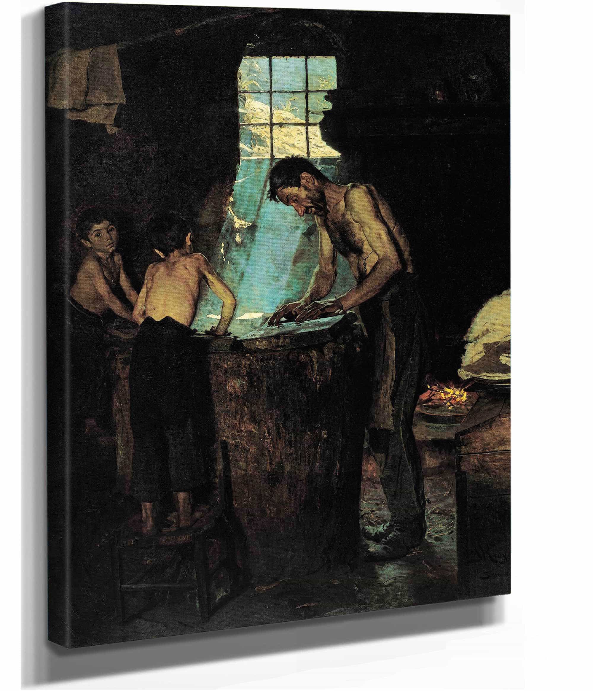 Hatters In An Italian Village by Peder Severin Kroyer