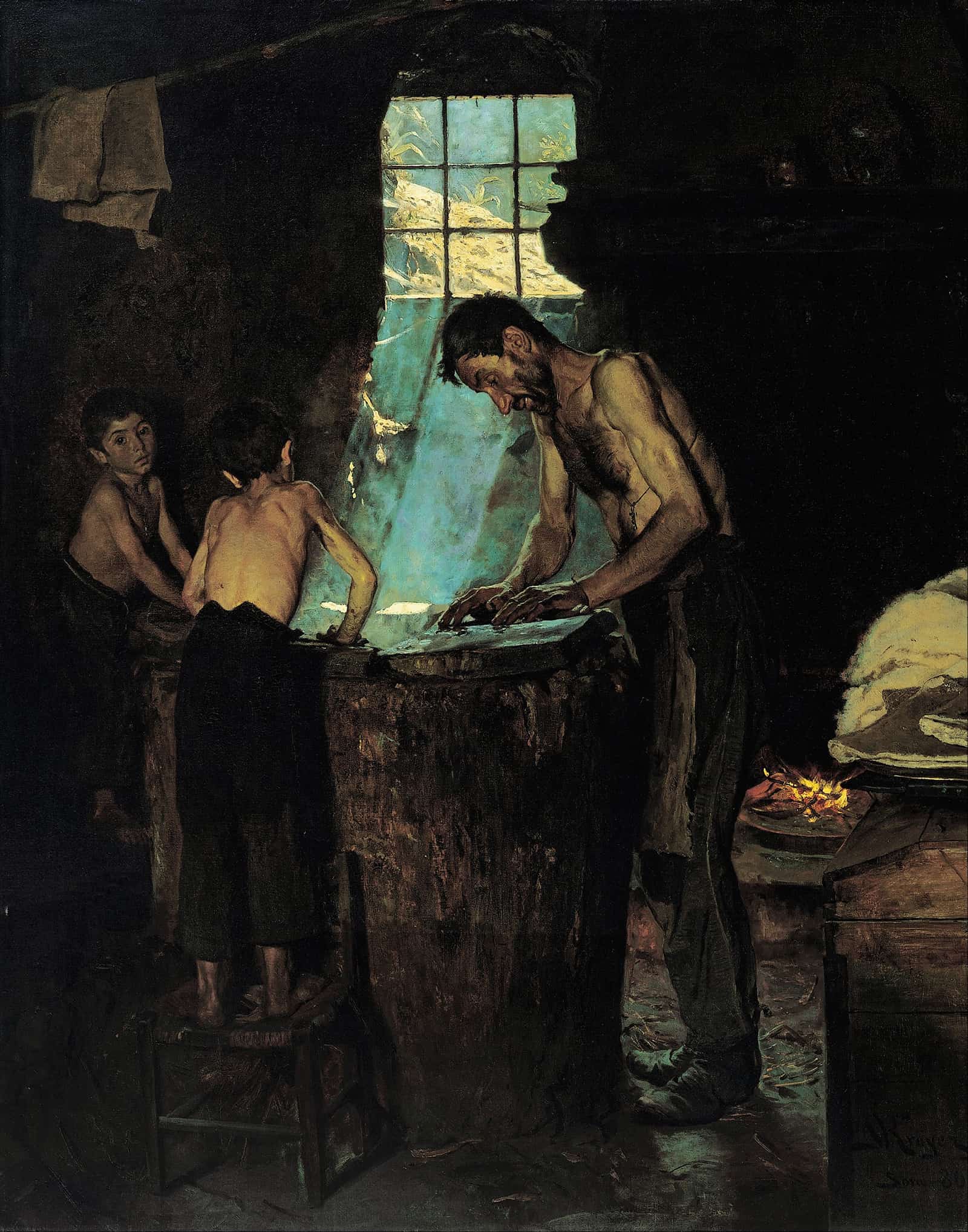 Hatters In An Italian Village by Peder Severin Kroyer