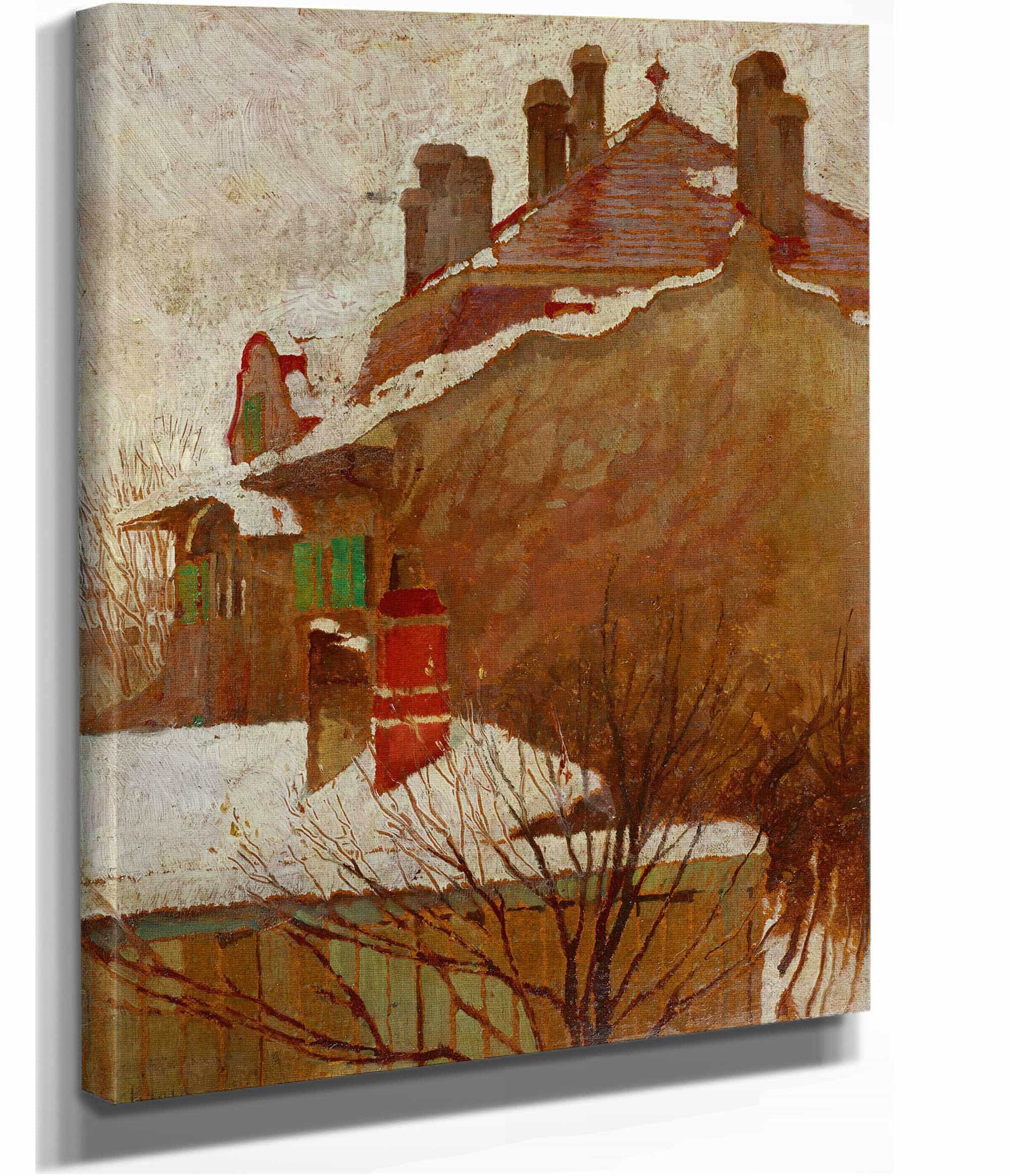 Hauser Im Winter Blick Aus Dem Atelier by Egon Schiele