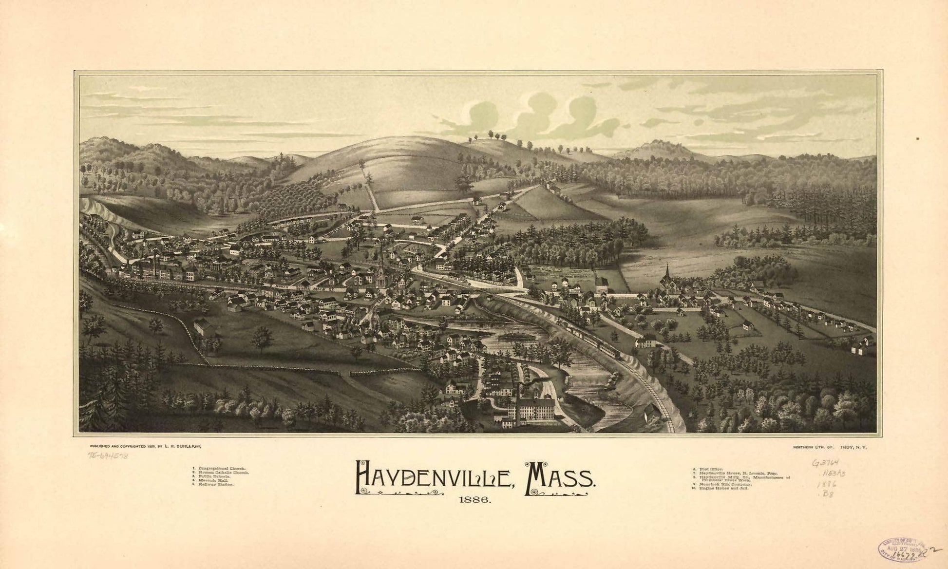 Haydenville Mass 1886  State Of Massachusetts