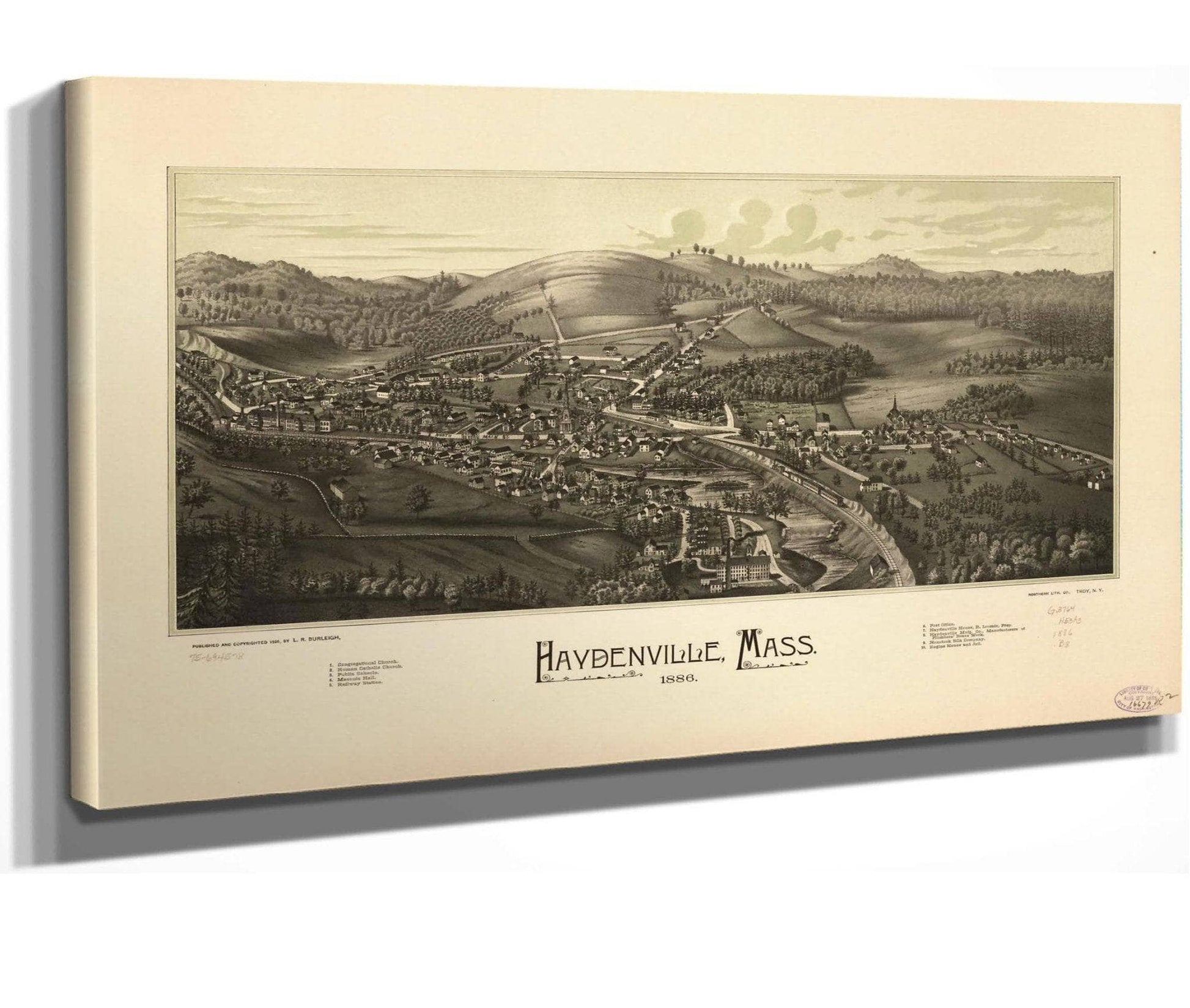 Haydenville Mass 1886  State Of Massachusetts