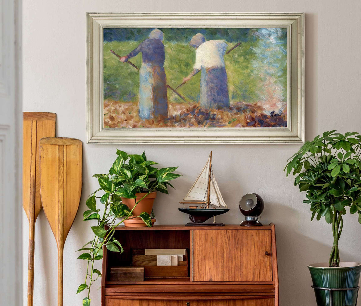 Haymakers At Montfermeil by Georges Seurat