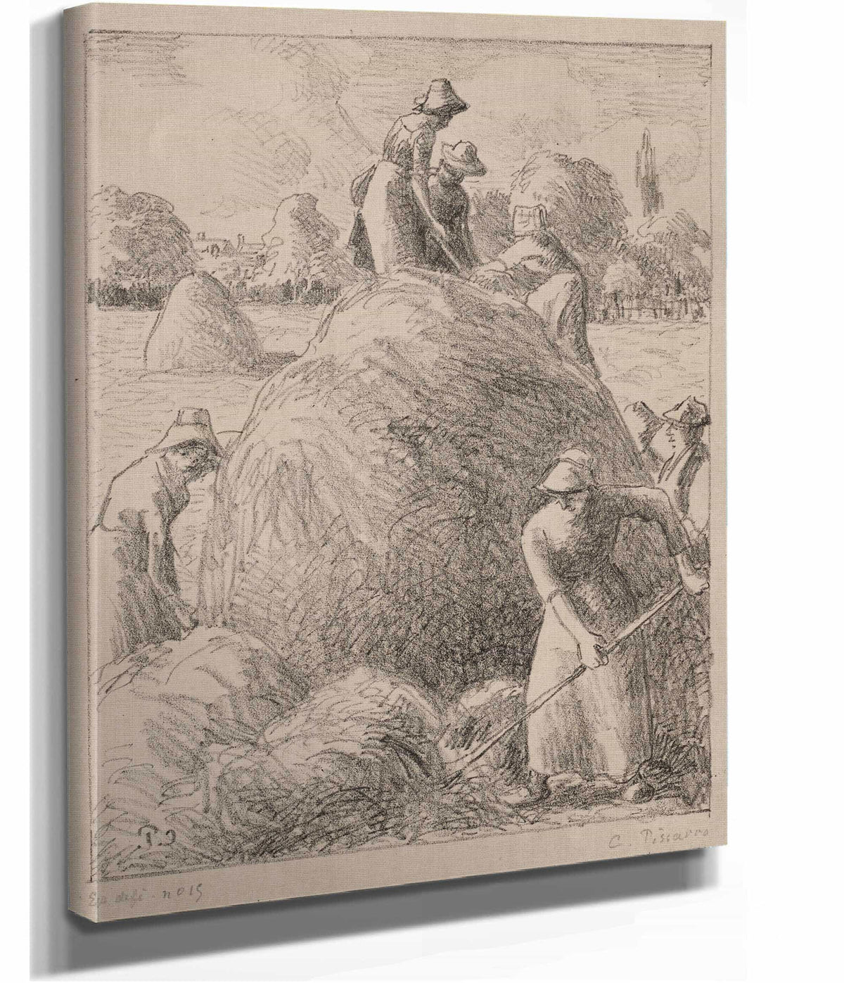 Haymakers Of Eragny by Camille Pissarro