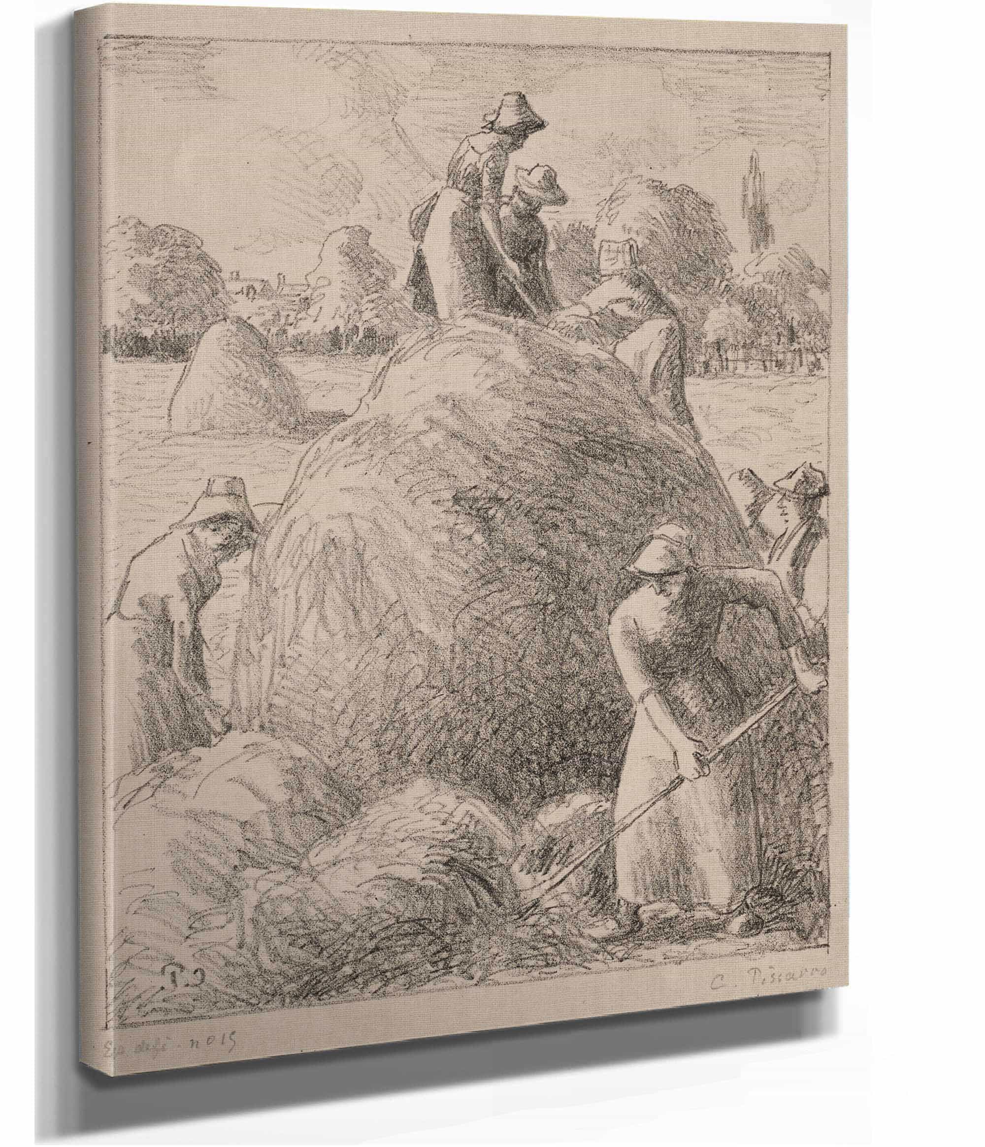 Haymakers Of Eragny by Camille Pissarro