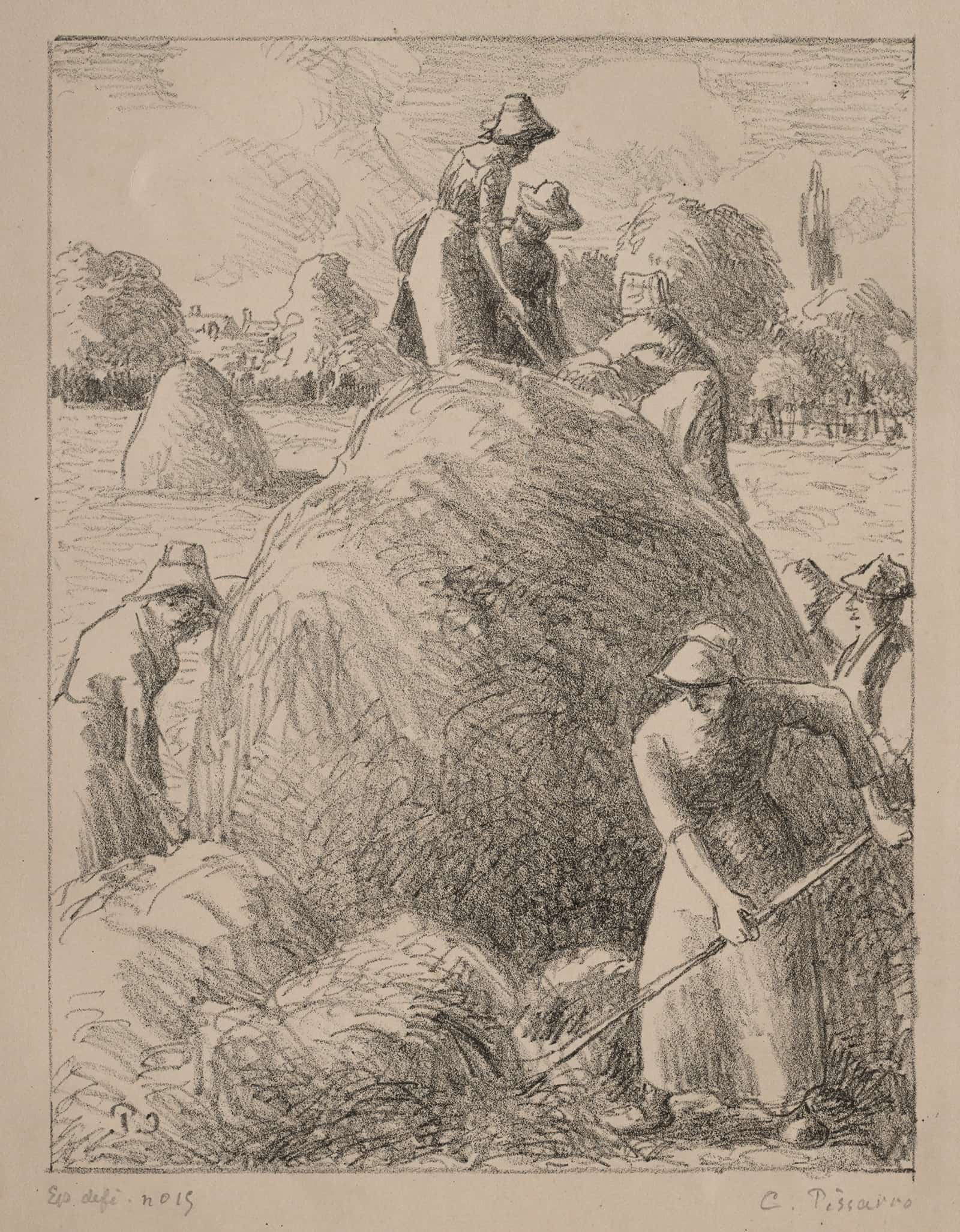 Haymakers Of Eragny by Camille Pissarro