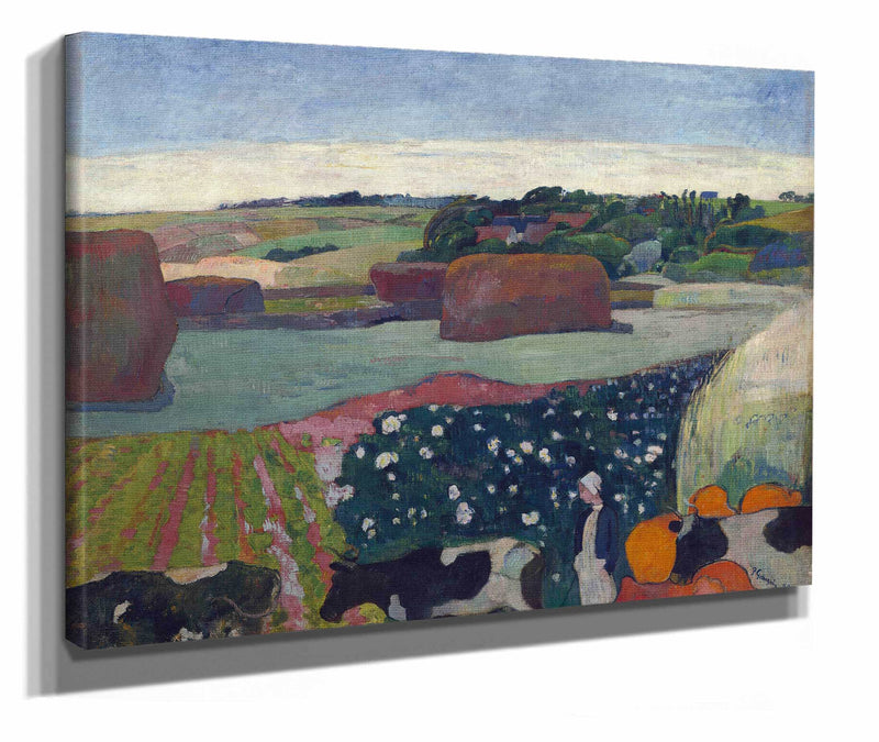 Haystacks In Brittany by Paul Gauguin