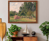 Haystacks Morning Eragny by Camille Pissarro