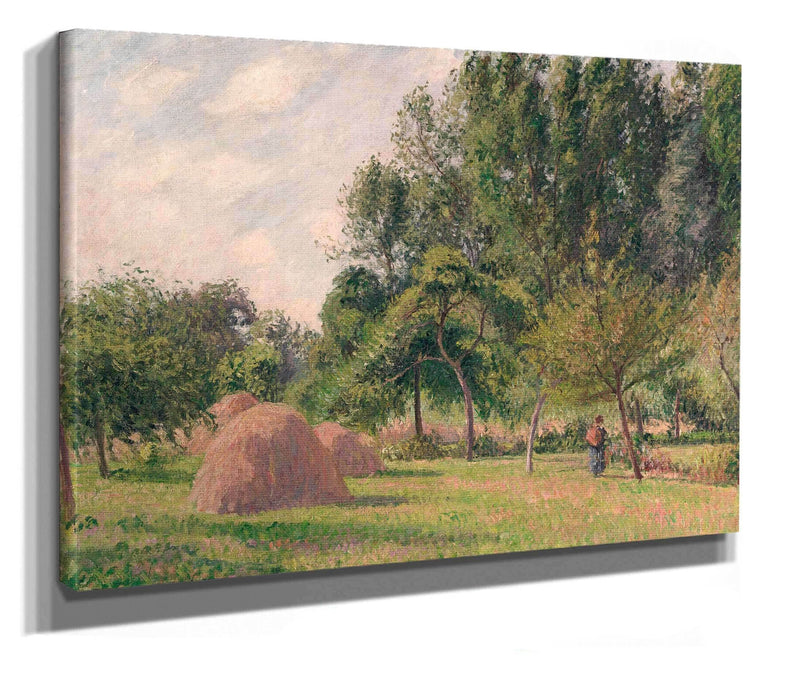 Haystacks Morning Eragny by Camille Pissarro