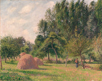 Haystacks Morning Eragny by Camille Pissarro