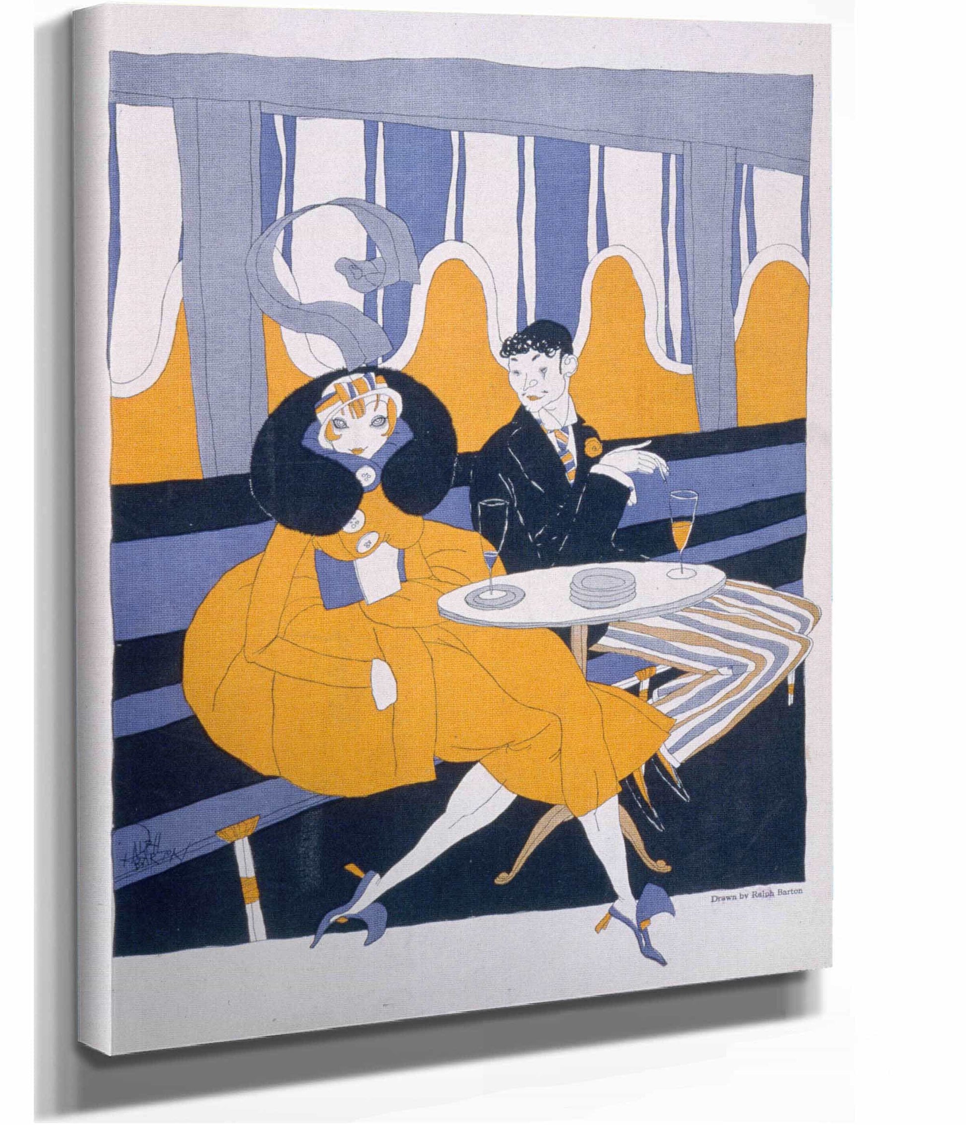 He I Propose Dinner She Materialist by Ralph Barton